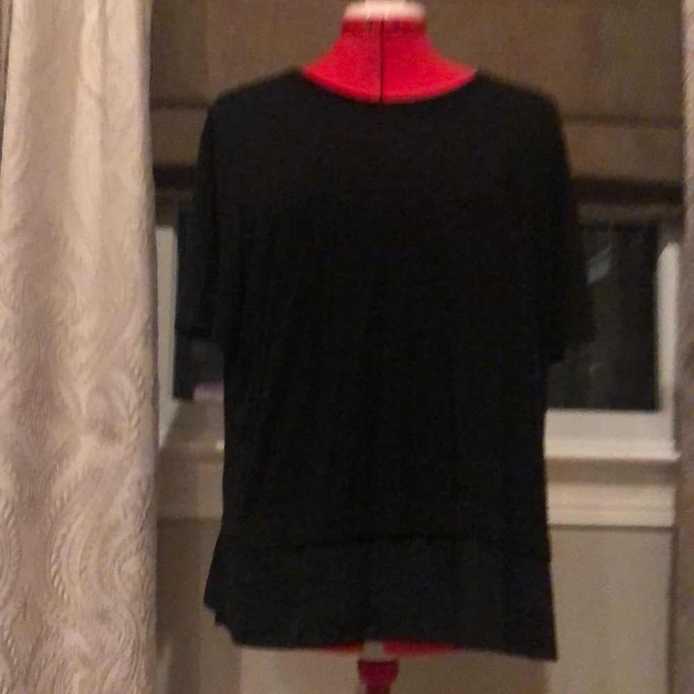 St John Caviar XL Tee Shirt with silk trim.